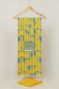 3Piece - Linen Printed Suit  MSST22