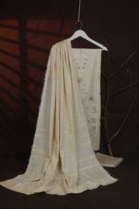 3Piece - Marina Peach Leather Embroidered Suit W3PE16