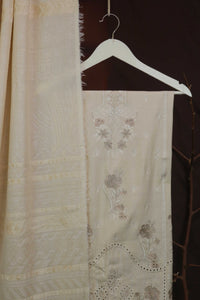 3Piece - Marina Peach Leather Embroidered Suit W3PE16