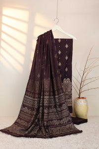 3Piece - Marina Peach Leather Embroidered Suit WAR07