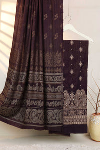 3Piece - Marina Peach Leather Embroidered Suit WAR07